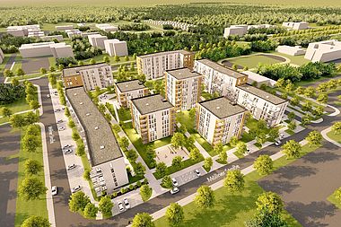Bild zu Noch zu errichtende 3-Zimmer-Wohnung mit Süd-/Ostbalkon und offene Küche in Rostock-Lichtenhagen