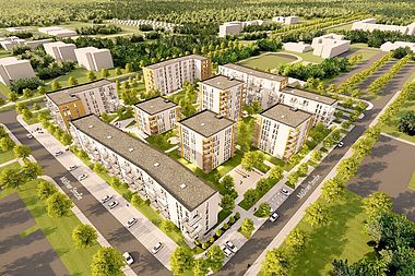 Bild zu Noch zu errichtende 2-Zimmer-Wohnung mit Tageslichtbad und Badewanne in Rostock-Lichtenhagen
