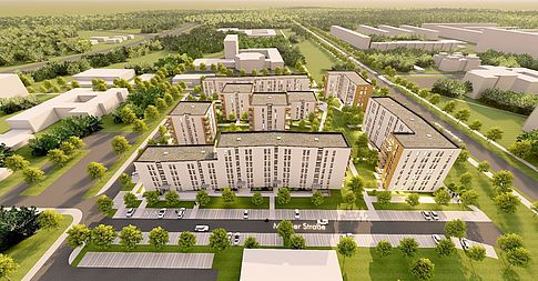Bild zu Noch zu errichtende 2-Zimmer-Wohnung mit Tageslichtbad und Südbalkon in Rostock-Lichtenhagen