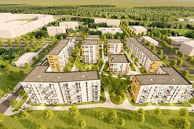 Bild zu Noch zu errichtende 3-Zimmer-Wohnung mit Süd-/Ostbalkon und offener Küche in Rostock-Lichtenhagen